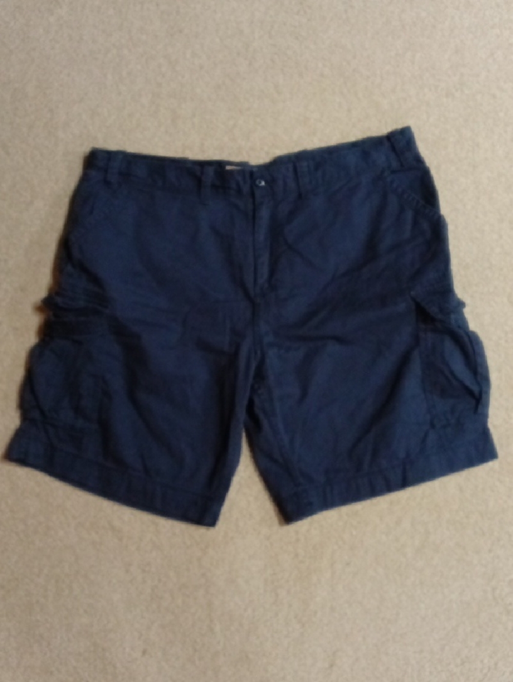 The Foundry Supply Men's Cargo Shorts in  Navy Blue - Utility Pocket Design